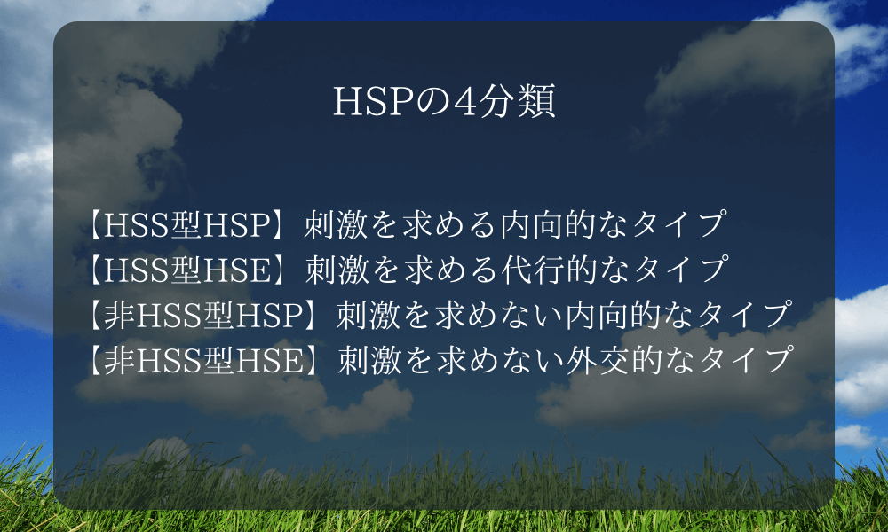 HSPは4つに分けられる